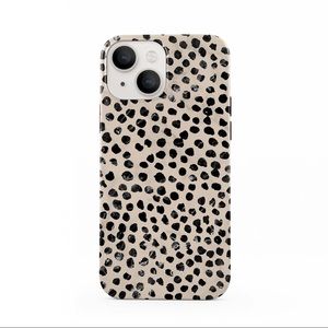 NWOT Iphone 13 Pro Case Almond Latte Cheetah Dot Print